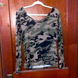 Army print long sleeve